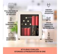 PopLife 48 Nevera para bebidas Frigorífico 0-10 °C Retro Klarstein