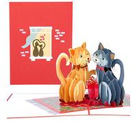 PopLife Love Kitties - Tarjeta de felicitación desplegable 3D para el día de la madre, día de San Valentín, para los amantes de los gatos, para mamá, esposa, abuela, hija, amiga, suegra