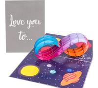 PopLife Tarjeta desplegable 3D Love You to Infinity - Cumpleaños, solo porque sí, día de la madre, día del padre, graduación, día de San Valentín, para ella, él, para marido, esposa, hijo, hija, para