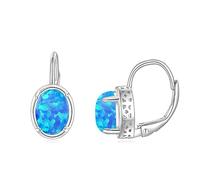 POPLYKE Larimar/Piedra Lunar/Palo/Turquesa/Onix Negro/Labradorita/Perla/Aquamarina/Agata Musgo Pendientes para Mujer Plata de ley Joyeria Regalo para chicas