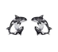 POPLYKE Pendientes de animales para mujer, plata de ley 925, hipoalergénicos, regalos de cumpleaños para orejas sensibles, Plata de ley, Sin piedra preciosa