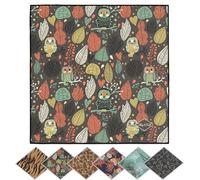 POPNWOW Paño de limpieza de microfibra, calidad óptica, 30 x 30 cm, paños de limpieza de microfibra para gafas, cámara, objetivo, teléfono móvil, tableta, pantalla, cristal (bosque nórdico - búho)