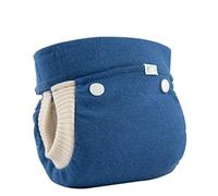 Popolini Easyfree Wool - Pañal exterior de lana azul medio, pañal interior, forro y banda para el vientre (~9-15 kg)