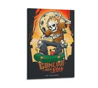 POPOORWQ Póster artístico de metal con texto en inglés "Come Out And Play for A while" (30 x 45 cm)