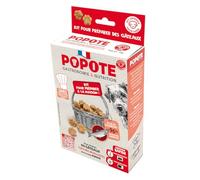 POPOTE - Golosinas para Perros - Receta Salmón - Ricas en proteínas Animales - Alta digestibilidad - Made in France - para cocinar en casa - 1 Bolsa de preparación + 1 Dosette - 200 gr