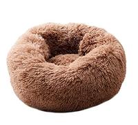 POPOTI Extra Large Dog Beds Sofa,Deluxe Fluffy Washable Round Dog Pillow Cat Cushion Pet Bed for Cat and Dog Snooze Sleeping Kennel (XXL-100cm, Brown)
