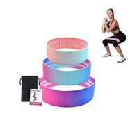 POPOTI Resistance Bands, Workout Bands Fabric Booty Bands for Hips Non-Slip Exercise Bands Elastic Resistance Loops Strength Training,Yoga,Pilates (76, M)