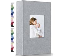 Popotop Álbum de fotos de 4 x 6 - 300 fotos con cubierta de lino con 300 bolsillos horizontales, álbumes de fotos para familia, boda, aniversario, bebé, vacaciones