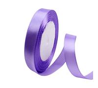 POPOYU Cinta de Satén 15mm x 23m Morado Medio Seda Raso - Rollo de Cinta de Raso Satén para Decoración Boda Cumpleaños Fiesta - Manualidades y Complementos el Pelo Coser Arte Embalaje de Regalo