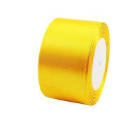 POPOYU Cinta de Satén 50mm x 23m Dorado Seda Raso - Rollo de Cinta de Raso Satén para Decoración Boda Cumpleaños Fiesta - Manualidades y Complementos el Pelo Coser Arte Embalaje de Regalo