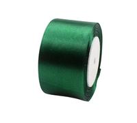 POPOYU Cinta de Satén 50mm x 23m Verde Oscuro Seda Raso - Rollo de Cinta de Raso Satén para Decoración Boda Cumpleaños Fiesta - Manualidades y Complementos el Pelo Coser Arte Embalaje de Regalo