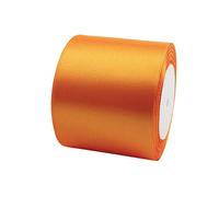 POPOYU Cinta de satén naranja de 23 m de ancho de 75 mm para coche de boda, cinta de tela grande de 7,6 cm, cinta gruesa naranja para manualidades, envoltura de regalos, boda, Navidad, bricolaje