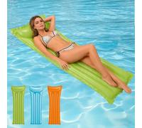 POPOYU Colchón de aire para piscina azul/verde/naranja/flamenco/unicornio, colchón de aire para adultos, colchón de piscina, colchón inflable, hamaca de agua para juguetes acuáticos para niños