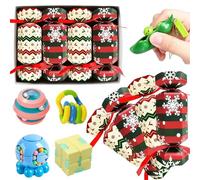 POPOYU Conjunto corto de kit de galletas de Navidad No Snap Mesa de vacaciones de Navidad favores Snowflake Reindeer DIY Christmas Party Candy Candy Cajas de caramelos para la decoración de la