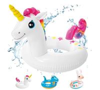 POPOYU Flotador inflable para niños, piscina con animales, juguete inflable, piscina, unicornio, dinosaurio, flamenco, flotador de piscina, anillo de piscina de agua para fiestas de piscina,
