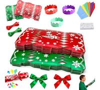 POPOYU Galletas de Navidad de lujo, haz tus propias galletas de Navidad, 32 paquetes de galletas de Navidad y fiesta a granel para regalos de fiesta de Navidad familiares, tarjetas, sombreros de arte