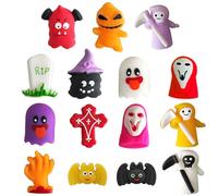 POPOYU Juego de 15 juguetes blandos de Halloween, 15 piezas de juguete para exprimir el estrés, juguetes para aliviar el estrés, mini regalos Mochi Party Favors para obsequios Halloween niños