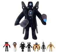 POPOYU Skibidi Toilet Peluches de 30cm Divertidos,Inodoro Peluche Figura de Peluche de Skibidi,Skibidi Titan TV Man Actualización Muñeca de Peluche,Regalo para Niños,Plush Toys Monitor(Titan TV Man)