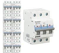 POPP® Electric Interruptor Automático Magnetotérmico 3 Polo serie MSC83 gama Industrial CURVA C corte 6000A 6A,10A,16A,20A,25A,32A,40A,63A Pack 4,8 (Pack 8 unidad, 20A)
