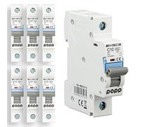 POPP® Interruptor Automático Magnetotérmico 1P serie MSC8 gama Industrial CURVA C corte 6000A 6A,10A,16A,20A,25A,32A,40A,63A Pack 6,12 (Pack 6, 10A)