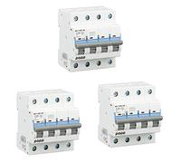 POPP® Interruptor Automático Magnetotérmico 4P serie MSC84 gama Industrial CURVA C corte 6000A 6A,10A,16A,20A,25A,32A,40A,63A Pack 3,6 (Pack 3, 25A)