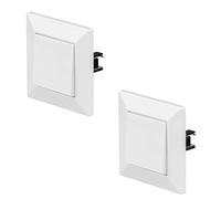 POPP® Mecanismos Interruptor Conmutador Empotrable SERIE ENKEL de Pared con Marco, 10A 250V IP20, con Bornas Automáticas (2, Blanco-conmutados)