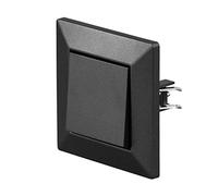 POPP® Mecanismos Interruptor Cruzamiento Empotrable SERIE ENKEL con Marco 82 * 82MM, 10A 250V IP20, con Bornas Automáticas (1, Negro-cruzados)