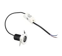 Popp® Mini Spot LED 3W 4000K 200Lm Direccionable empotrable Ø38mm COB IP20 Aluminio Blanco (Pack 6 unidad, 4000K)