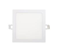 Popp® Pack x10 Placa Downlight LED Empotrable Cuadrado 20W corte de Techo 205x205mm 1800Lm Luz neutra 4000K chip No flicker LUMILEDs, para oficina,pasillos,domitorio,salón(20W 4000K 10 unidad)