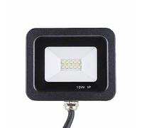 Popp® Pack x2 Floodlight LED Foco Proyector LED Negro para Exterior 10W Luz neutra 4000K Eficiencia Luminosa 85LM/W Protección contra Sobrevoltajes Resistente al Agua IP65 (4000K, 10W)