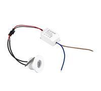 POPP® Pack x2 Mini Spot LED empotrable 1W 4000K 60Lm CRI90 IP20 Aluminio Blanco (Pack 2, 4000K)