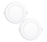 Popp® Pack x2 Placa Downlight LED Empotrable Circular 12W Luz cálida 3000K 1020Lm Corte de Techo Ø155mm chip SMD2835, para cocina,pasillos,domitorio,salón (12W 3000K)