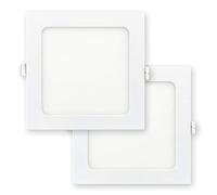 Popp® Pack x2 Placa Downlight LED Empotrable Cuadrado 12W Luz neutra 4000K 1020Lumenes con Corte de Techo 160x160mm, para cocina,pasillos,domitorio,salón (Cuadrado12W 4000K)