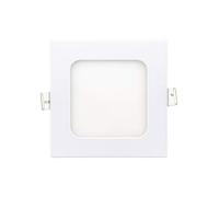 Popp® Pack x2 Placa Downlight LED Empotrable Cuadrado 6W Luz blanca 6000K 390Lm con Corte de Techo 110x110mm chip SMD2835, para cocina,pasillos,domitorio,salón (6W 6000K)