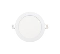 Popp® Pack x2 Placa Downlight LED slim Empotrable Circular 10W corte de Techo Ø130mm 800Lm Luz fría 6000K chip No flicker LUMILEDs, para cocina,pasillos,domitorio,salón(10W 6000K 2unidad)