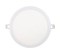 Popp® Pack x2 Placa Downlight LED slim Empotrable Circular 25W corte de Techo Ø280mm 2250Lm Luz Fria 6000K chip No flicker LUMILEDs, para cocina,pasillos,domitorio,salón (25W 6000K 2 unidad)