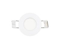 Popp® Pack x2 Placa Downlight LED slim Empotrable Circular 6W corte de Techo Ø70mm 420Lm Luz fría 6000K chip No flicker LUMILEDs, para cocina,pasillos,domitorio,salón(6W 6000K 2unidad)