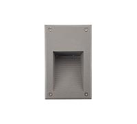 Popp® Pack x2 Unidad Aplique Lámpara LED Gris Exterior IP54 3W 4000K 180Lm led Empotrables de Pared iluminacion Escalera Fachada Blacón (Pack 2)