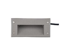 Popp® Pack x2 Unidad Apliques LED Gris Exterior IP54 3W 4000K 180Lm led Empotrables de Pared Escalera Fachada Blacón (Pack 2)