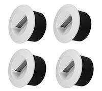 Popp® Pack x4 Baliza LED 3W con Caja empotrable Luz neutra 4000K 300LM IP65 220V Aluminio Blanco redondo Interior Exterior Luz de escalera, lámpara de pared (Blanco Redondo 4000K)