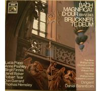 Popp pashley Finnila - Bach Magnificat D-dur. Bruckner Te Deum. Daniel Barenboim. Vinyl LP.