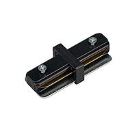 POPP® Union tipo I recto Carril monofasico 1-2 metros Accesorio para carril LED en monofásico superficie aluminio color negro (Tipo (I))