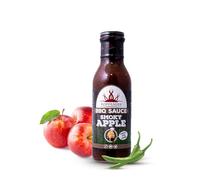 Poppamies BBQ Nogal Ahumado - Salsa Barbecue Ahumada Estilo Americano sin aditivos, Ideal para Hamburguesas y Costillas - Picante: 0/10-410g