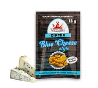 Poppamies Dipmix Estilo Queso Azul - Mezcla en Polvo Sabor Queso Azul Vegano para Alitas, Verduras y Aperitivos - Sin Gluten, Sin Lactosa - 18g