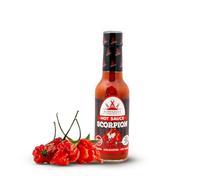 Poppamies Salsa picante Scorpion de Trinidad scorpion Chili - Sin Gluten Sin Lactosa Vegano - Picante: 10+/10 Extra Caliente - 150ml