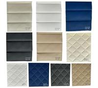 POPPATEX Ecopiel Náutica para Cojinería de Barco Acolchada, Tejidos de Ecopiel por Metro, Altura de Pieza 140 CM. Cuero Sintético Náutico, Similpiel para Tapicería (Azul - Rombos)