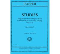 Popper, David - Estudios preparatorios para la escuela secundaria de cello juego Opus 76 Para violonchelo editado por Carter ENYEART. Editado por INTERNATIONAL Música
