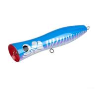 Popper de madera de pesca en el mar de 219 mm para pesca de caza grande, cebo de palo, barco, pesca con distribución de peso equilibrada y textura de madera pulida (C2)