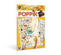 POPPIK 1841201 - Póster de Dinosaurio Creativo con Pegatinas de Dinosaurio extraíbles, Juego de Pegatinas para Manualidades, para niños a Partir de 3 años, 46 x 68 cm