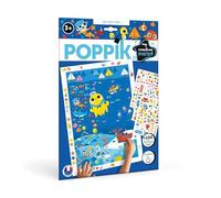 POPPIK 1841202 - Póster de mar Creativo con Pegatinas de Animales extraíbles, Juego de Pegatinas para Manualidades, para niños a Partir de 3 años, 46 x 68 cm